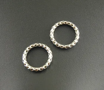 

10 Pcs Silver Color Hammered Ring Circle Charms Connector Handmade Charms Pendants Jewelry Findings 20mm A984