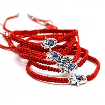 Handmade Braided Rope Lucky Red String Bracelet Evil Eye Charm Bracelets for Women Bring You Lucky Peaceful Adjustable size