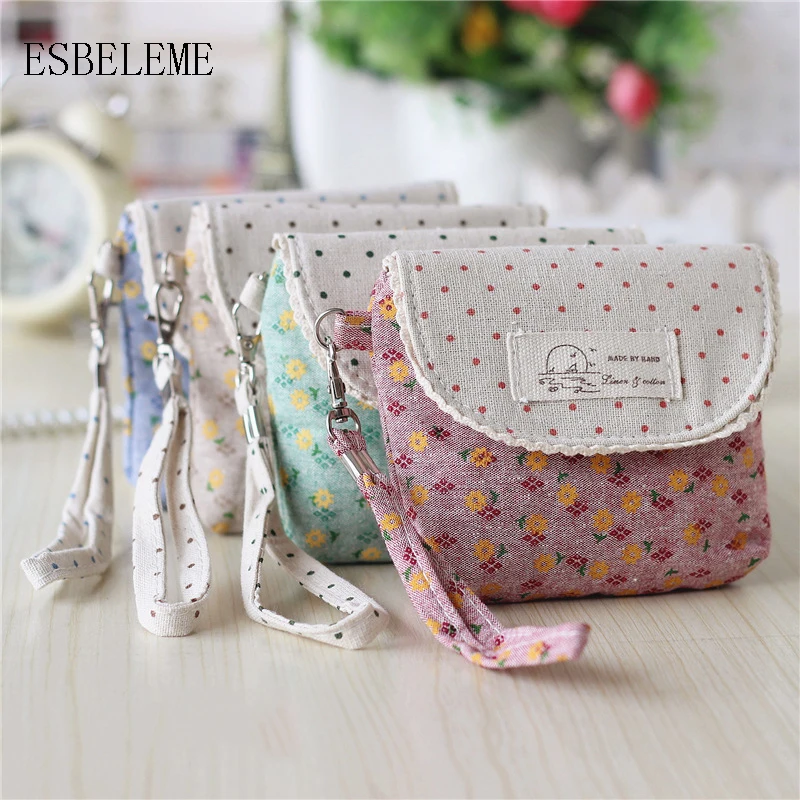 

Fashion Women Mini Coin Purse for Female Small Waist Package Red Blue Khaki Blue Girls Cute Change Purses 2019 Cloth Bags HH004