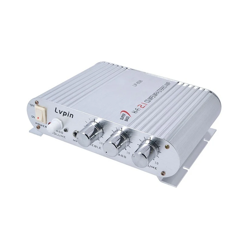 

2018 LP-838 мини Hi-Fi стерео усилитель DVD авто мотоцикл домашний аудио стерео бас без подключения к электросети динамик усилитель