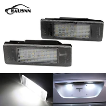 2Pcs/Set HAUSNN LED License Plate Light Error Free for Citroen BERLINGO ESTATE VAN JUMPY C2 C3 C4 C5 DS3 Xenon White Color