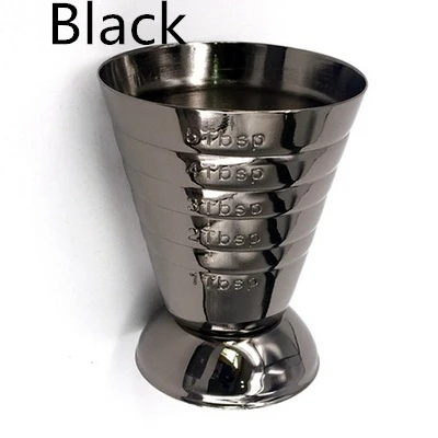 Black Японский стиль измерительный стаканчик инструменты Бар измерительный шейкер для коктейля - Цвет: Black