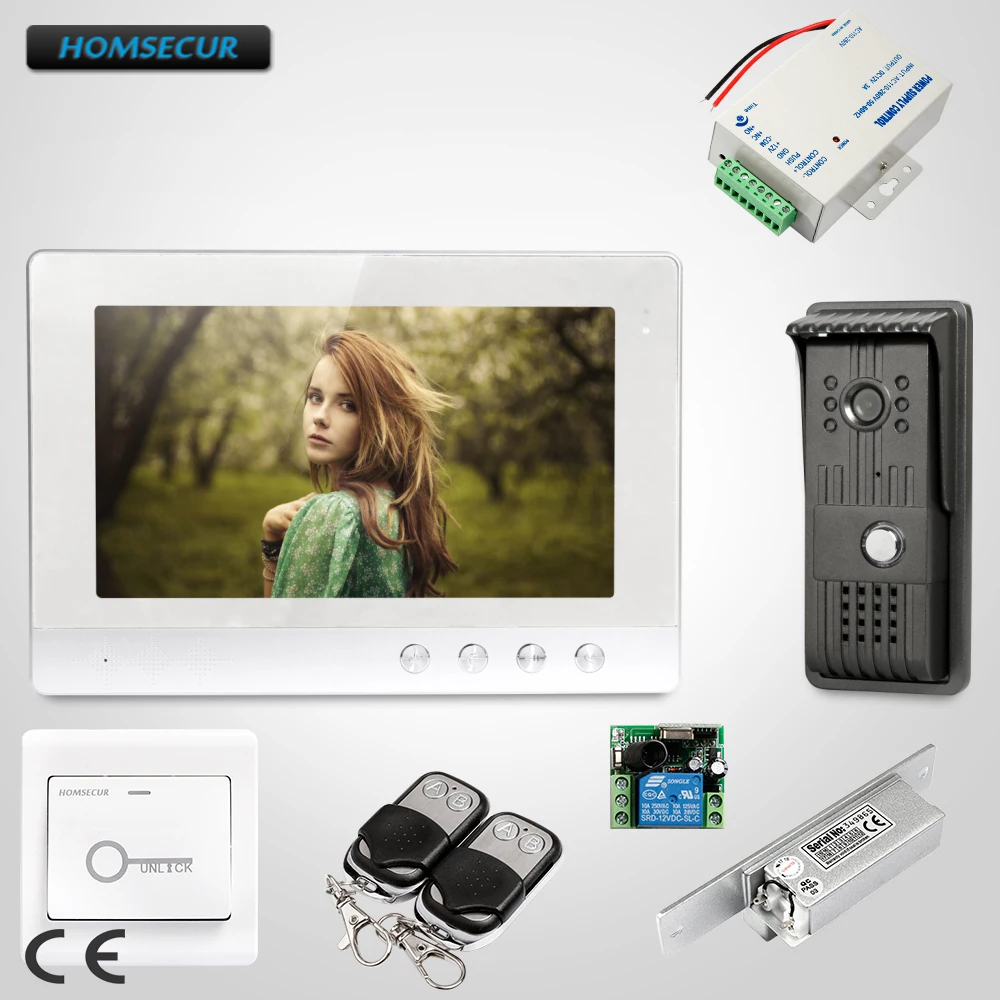 

HOMSECUR 10.1inch Hands-free Video Door Entry Call System with Ultra-large Screen Monitor XC003+XM101-S