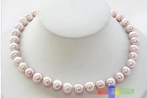 

Free shipping hot sale Women Bridal Wedding Jewelry >>17" 12mm naturel lavender round freshwater pearl necklace magnet clasp