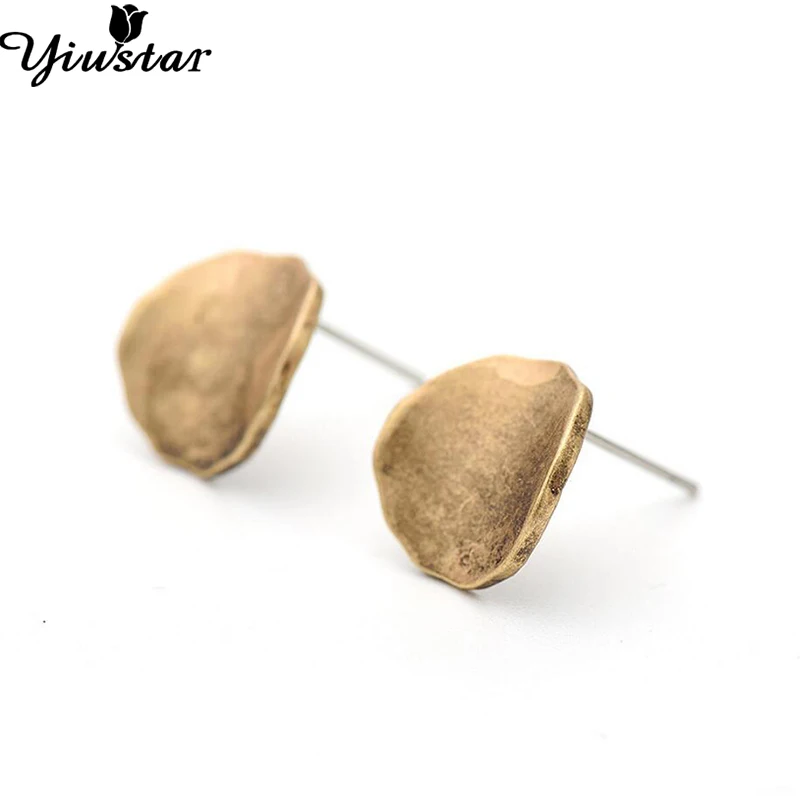 

Yiustar Unique Geometric Women Earrings Punk Jewelry Earrings Cirlce Curved Geometric Stud Earrings for Women Pairs Earrings