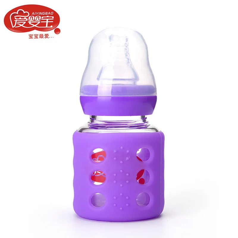 Murah Bayi Botol Makan Bayi Kaca dengan Pelindung Lengan 60 Ml Botol Susu