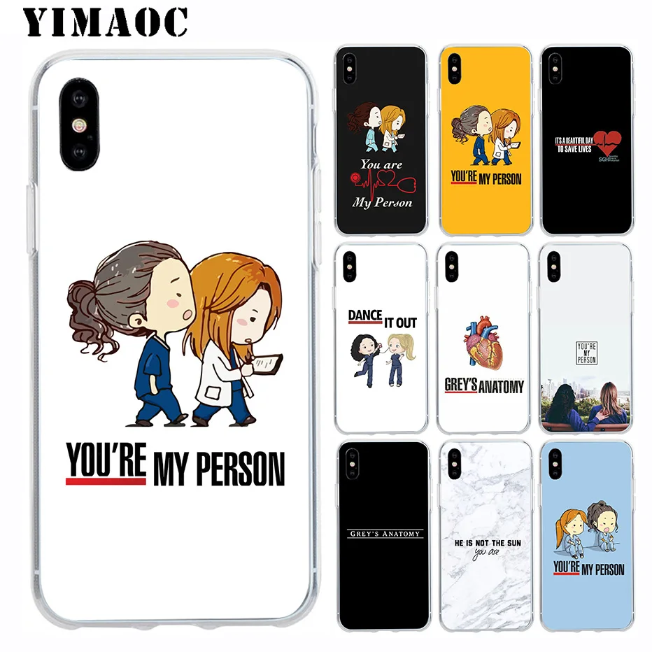 YIMAOC серый анатомический Мягкий силиконовый чехол для Apple Iphone 11 Pro Xr Xs Max X 10 8 Plus 7 6S 6