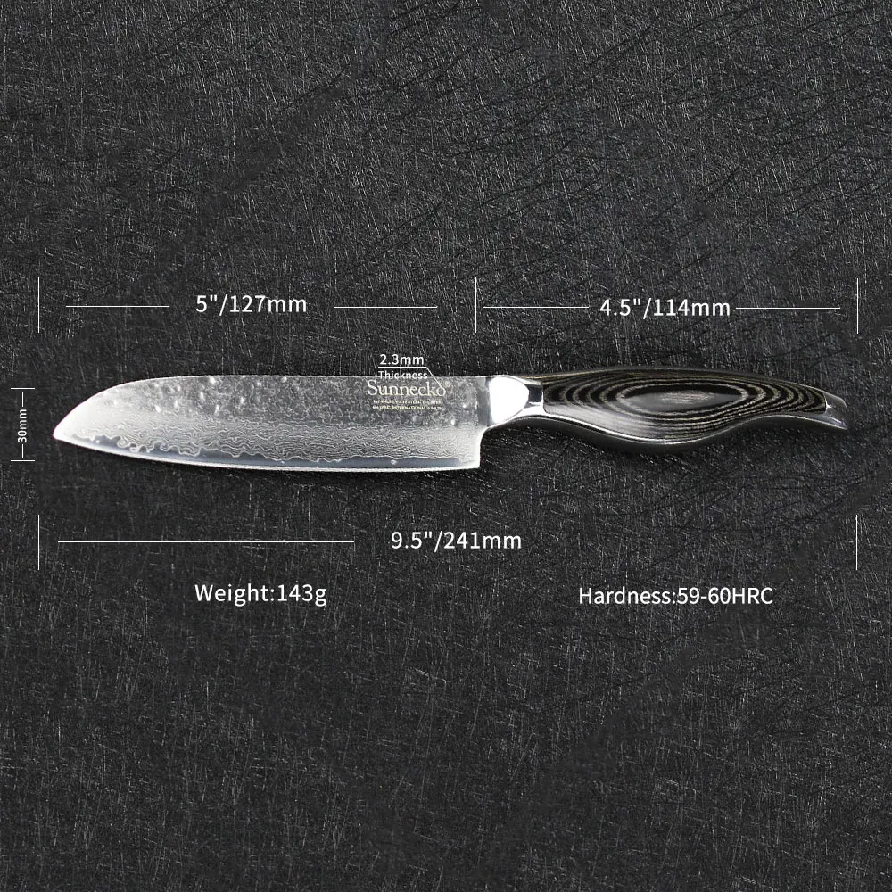 SUNNECKO 2 шт. Кухня ножи сантоку нож для очистки овощей Ножи японской дамасской VG10 Сталь Pakka деревянной ручкой острое лезвие режущие инструменты