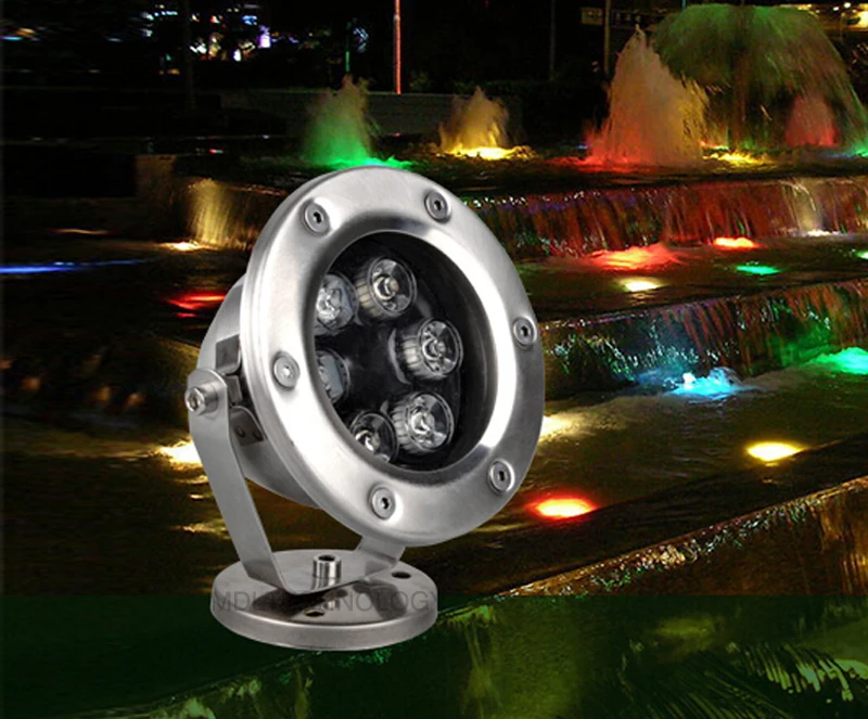 RGB светодиодный подводный светильник 3 Вт 5 6 7 9 12 15 18 24 36 IP68 водонепроницаемый В