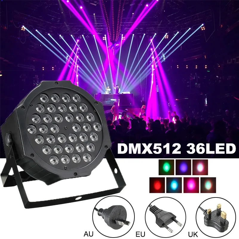 

Smuxi RGB Stage Light 36 LEDS PAR Light Disco DJ Lighting Club Party light Strobe AC110-220V UK/EU/AU Plug+ Remote