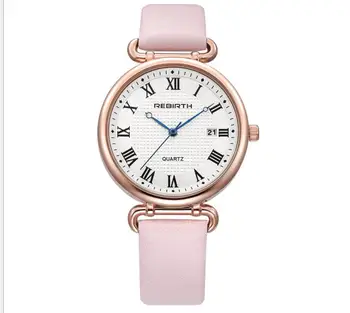 

mk fashion ladies Roman typographic dial watch women's Casual Leather quartz-watch Analog women's gifts Relogio Feminino dw
