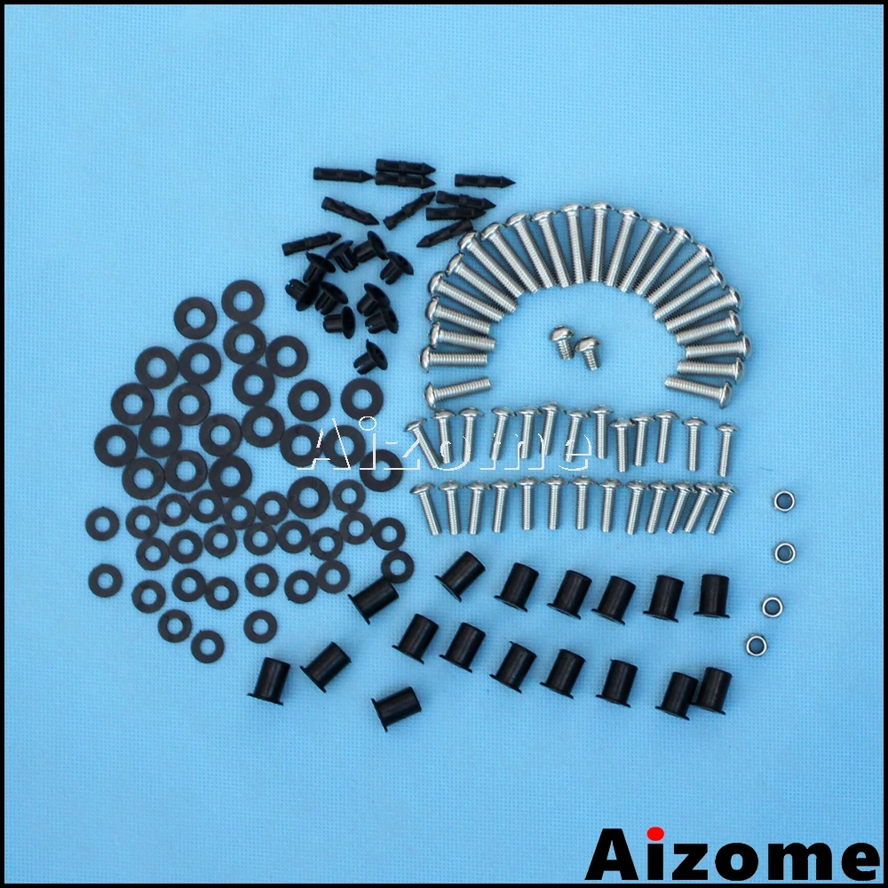 Motorcycle Complete Fairing Bolt Kit Body Screws For Kawasaki ZX-10R 2004-2005