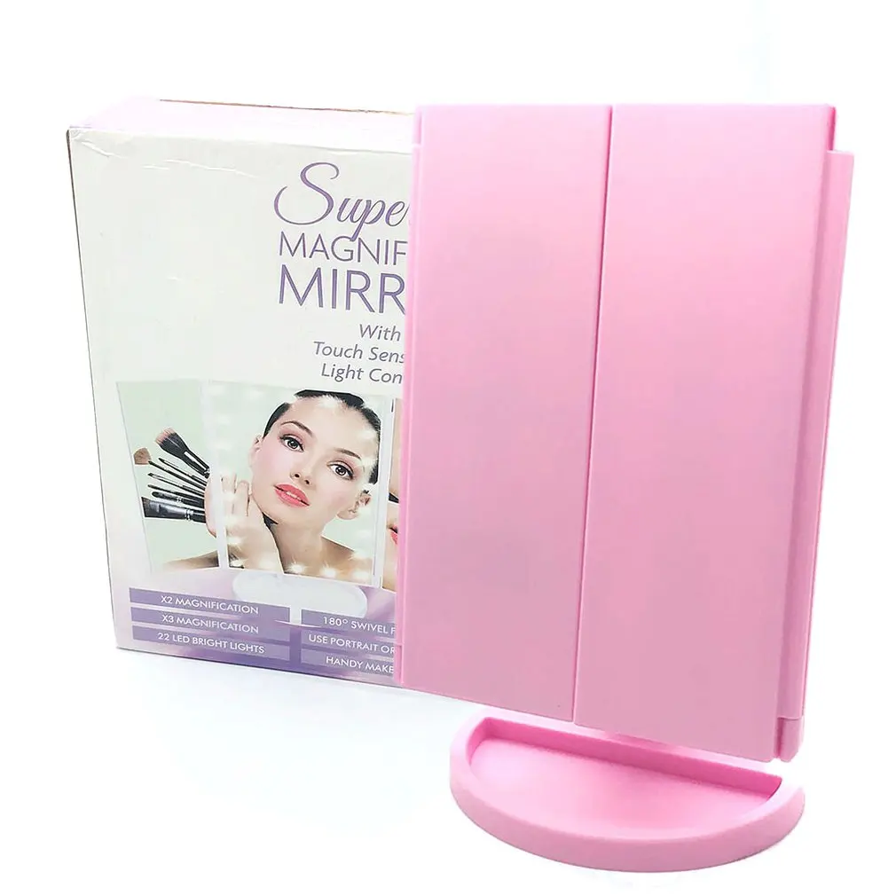 

Creative High Definition Portable Energy-saving LED Rechargeable High Brightness Long Life No Radiation LED Cosmetic Mirror