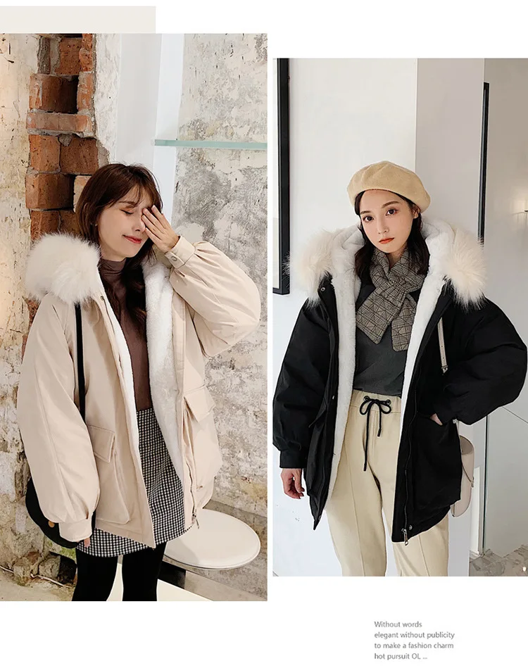 Зимняя куртка женская с капюшоном с мехом новая куртка с толстой и короткой свободной куртки зимняя куртка 8615