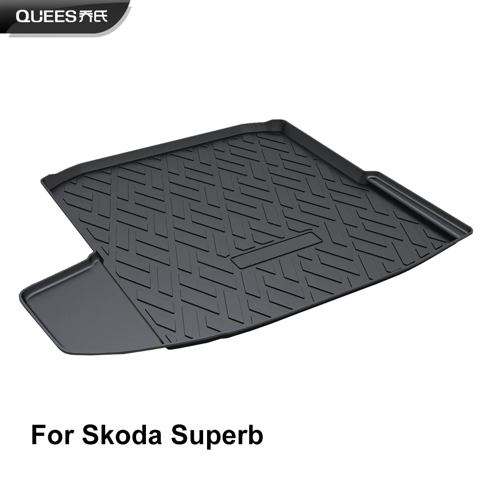 QUEES Custom Fit Cargo Liner Boot Tray Trunk напольный коврик для Skoda Superb B8 Sedan (Don't fit Estate) 2015 2016 2017 2018| |