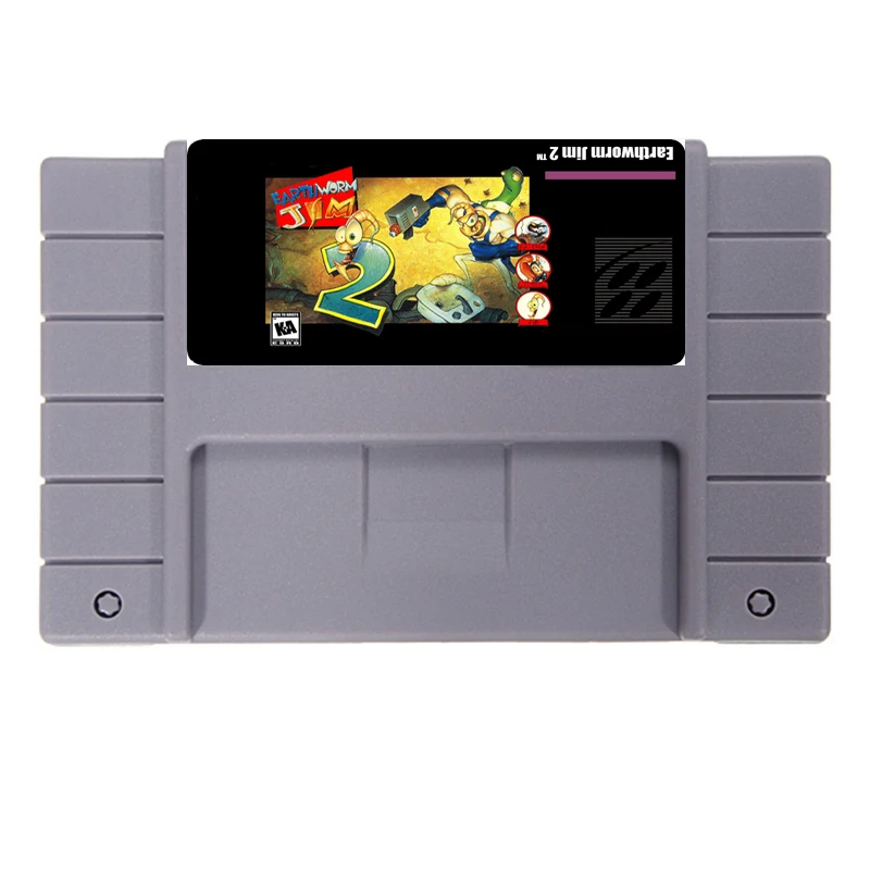 Игровая карта EARTHWORM JIM 2 16 bit NTSC Big Gray для игроков американской версии | Электроника
