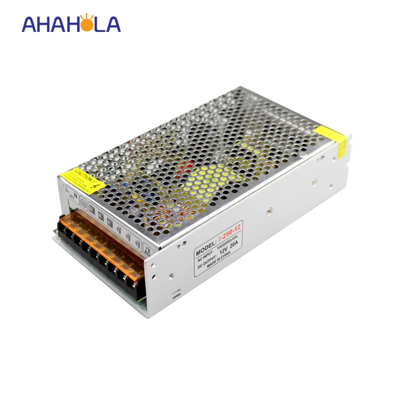 

240w switching power supply 12v 20a,input ac 110v 220v,output dc 12v 20a 240w power supply for led lights