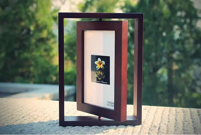 2016 European Catalpa Wood Rotating Picture Frame Two Sided 6 2016 European Catalpa Wood Rotating Picture Frame Two Sided 6 Inch