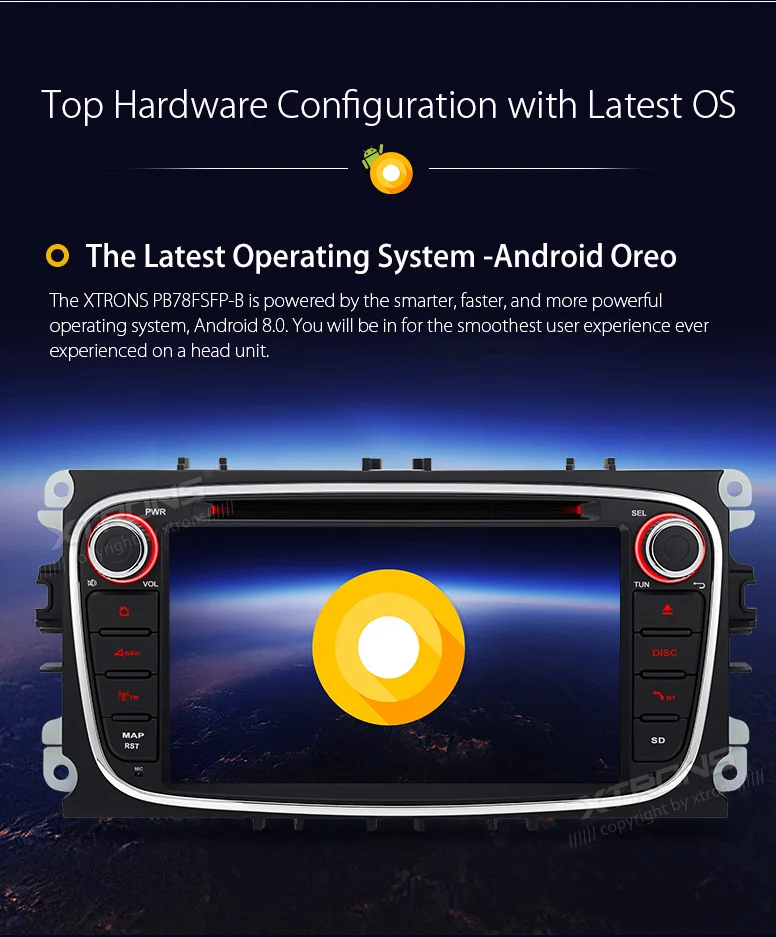 Discount XTRONS 7" Android 8.0 Octa Core Car DVD Player Radio GPS USB Navigation for Ford Focus II Mondeo S-Max C-Max Galaxy II Kuga 2011 6