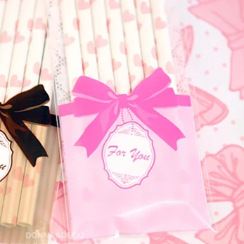 Pink Bowknot Self Sealing Long Transpa Cello Bags Food Packaging Pink Bowknot Self Sealing Long Transpa Cello Bags Food Packaging Gift Bag For Cookie 300pcs Lot In Wring Supplies From