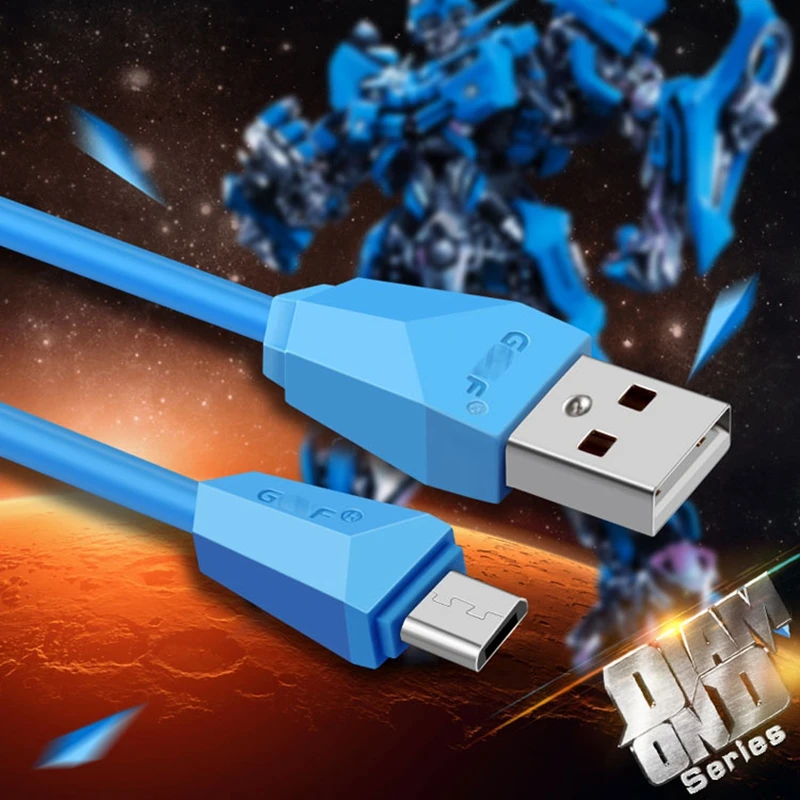 10 шт./лот Гольф красочный кабель Micro-USB 1 метр Andriod телефонный кабель Micro USB кабель для мобильного телефона Зарядка данных Розничная упаковка