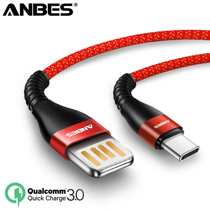 Кабель ANBES usb type C Micro USB кабель для быстрой зарядки синхронизации данных samsung S9 S8 Note
