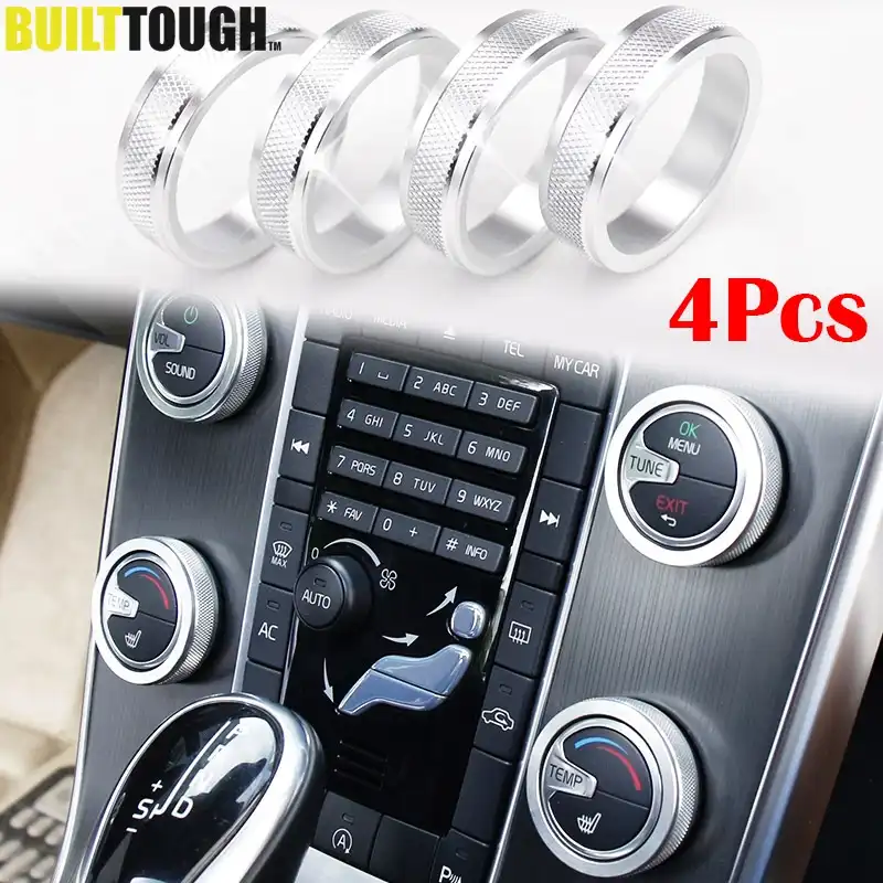 Black Qiilu Car Air Conditioning Heat Control Switch AC Knob Cover Ring for Auto V60 XC60 S80 V40 Alloy Black Qiilu Car Air Conditioning Heat Control Switch AC Knob Cover Ring for Auto V60 XC60 S80 V40 Alloy