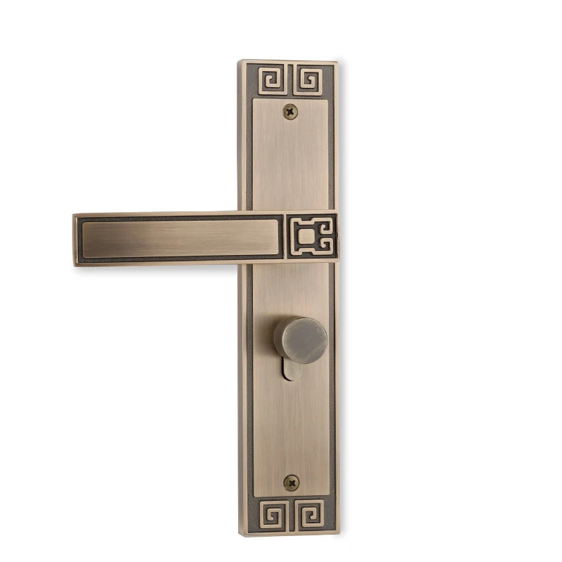  High Quality Indoor Bedroom Split Door Lock Modern Retro Cyan Handle Mechanical Lock with 3 Key Kit - 33010957425