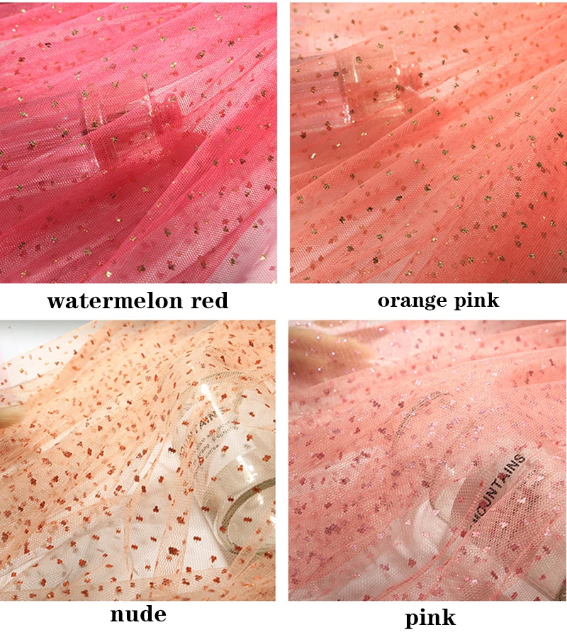 1 м/2 м/5 м блестящая сетчатая ткань с блестками и звездами, тюль, марля для сада, вечерние, сценические, свадебные Блестки из органзы, украшение своими руками