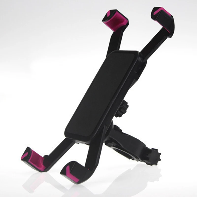 Универсальный велосипедный держатель для телефона, держатель на руль, подставка для iPhone 8, 7, 6 Plus, 5, SE, кронштейн, держатель для велосипеда, держатель для телефона для samsung S8, S7 - Цвет: Rose Black