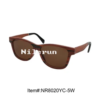 

fashionable aluminium alloy metal red wood sunglasses