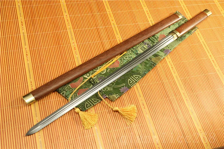 

DAMASCUS FOLDED STEEL HANDMADE JAPANESE ROSE WOOD SAMURAI KATANA FULL TANG