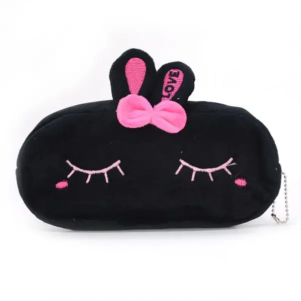 Плюшевый пенал Estuche Escolar пенал Kalemlik Kalem Kutusu Trousse Scolaire Stylo Pencilcase School Cute Astuccio - Цвет: Black rabbit