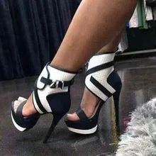ZK Моды Сексуальная Обувь Насосы sandalsFor Женщины Высокие Каблуки Гладиатор сандалии Партия Обуви размер 35-45