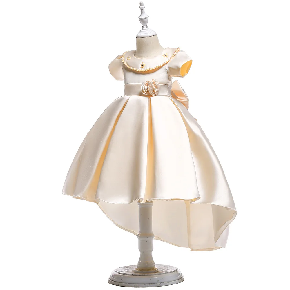 

5345 3D Flower Wedding Princess Party Brithday Girl Dress A-line Summer Kids Dresses For Girls Wholesale Children Clothing 5pLot