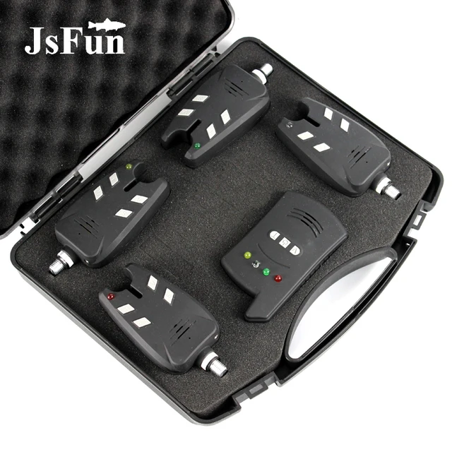 $US $46.99 Wireless Fishing Bite Alarm Kit Carp Fishing Bite 1 Receiver 4 Fishing Transmitter with Waterproof 
