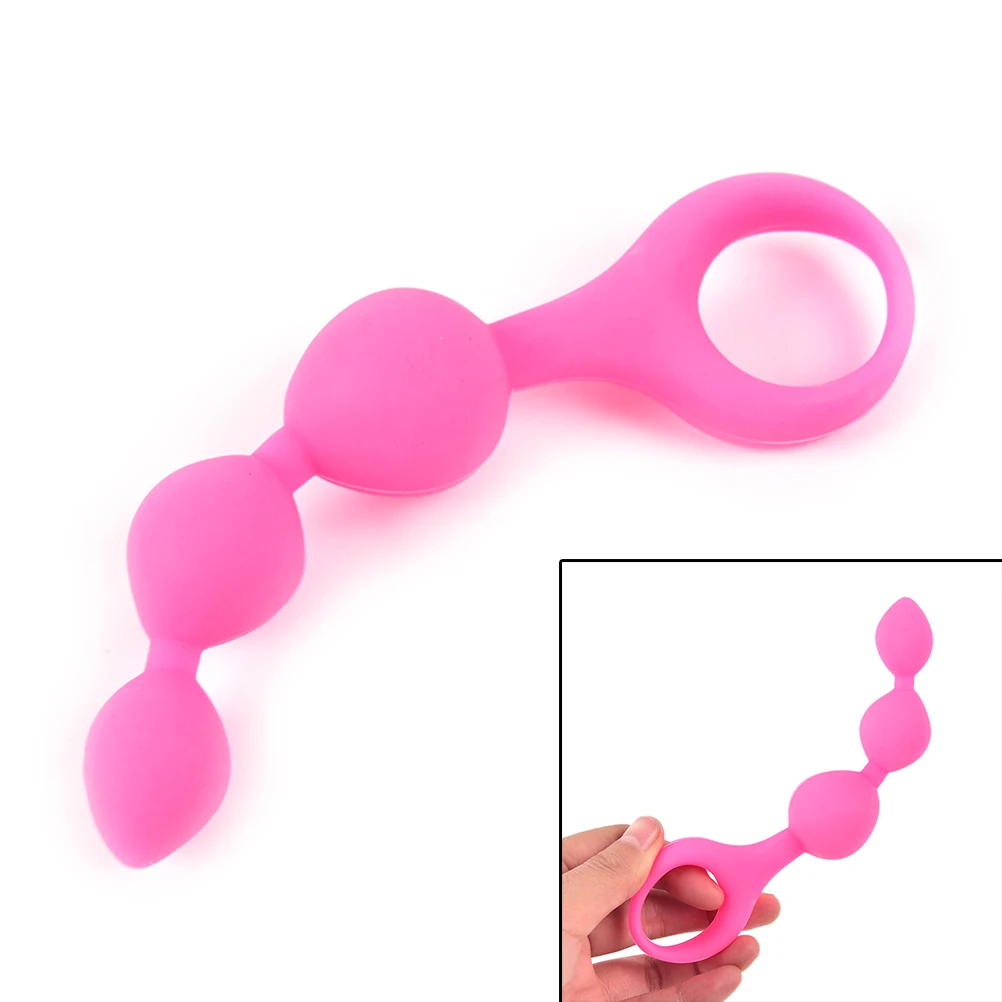 1Pcs Three Bead Silicone Anal Product for Woman Man Adult Anal Beads Gourd Type Anal Balls Butt Plug Anal Toys