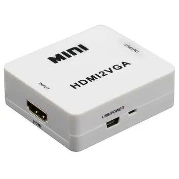 شراء5 قطعة شحن مجاني و الجملة دعم 720 P 1080 P VGA2HDMI البسيطة VGA لتحويل HDMI مع الصوت ل الكمبيوتر المحمول إلى HDTV العارض