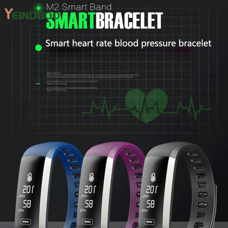 

M2P Smart Bracelet Multi-Language Health Monitoring Alarm Clock Vibration Smart Waterproof Bracelet For IOS And Android