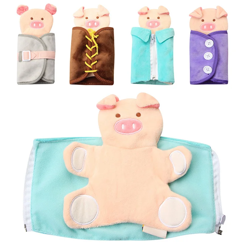  Baby Learn to Dress Snap Zip Shoe Laces and Buckle Learning Toys Education Basic Life Skills Teachi - 32992421872