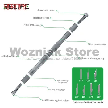 

RELIFE RL-101B 8-in-1 knife Set For Mobile Phone Mainboard BGA PCB Chip IC Repair Degumming Spade Scraper