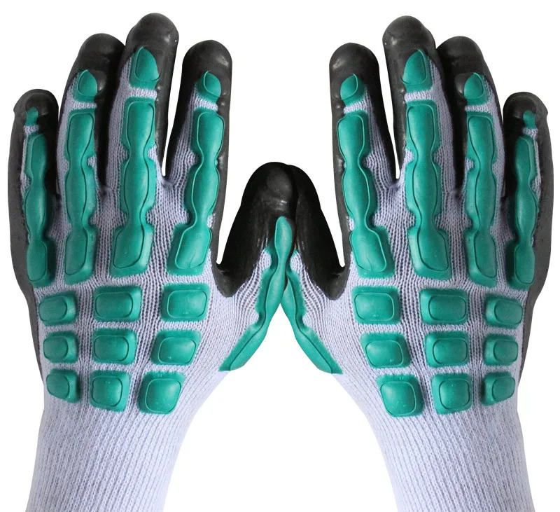 Free shipping hot selling two pairs anti-shocked /anti-quate safety protecting latex enforced working gloves heavy works Free shipping hot selling two pairs anti-shocked /anti-quate safety protecting latex enforced working gloves heavy works