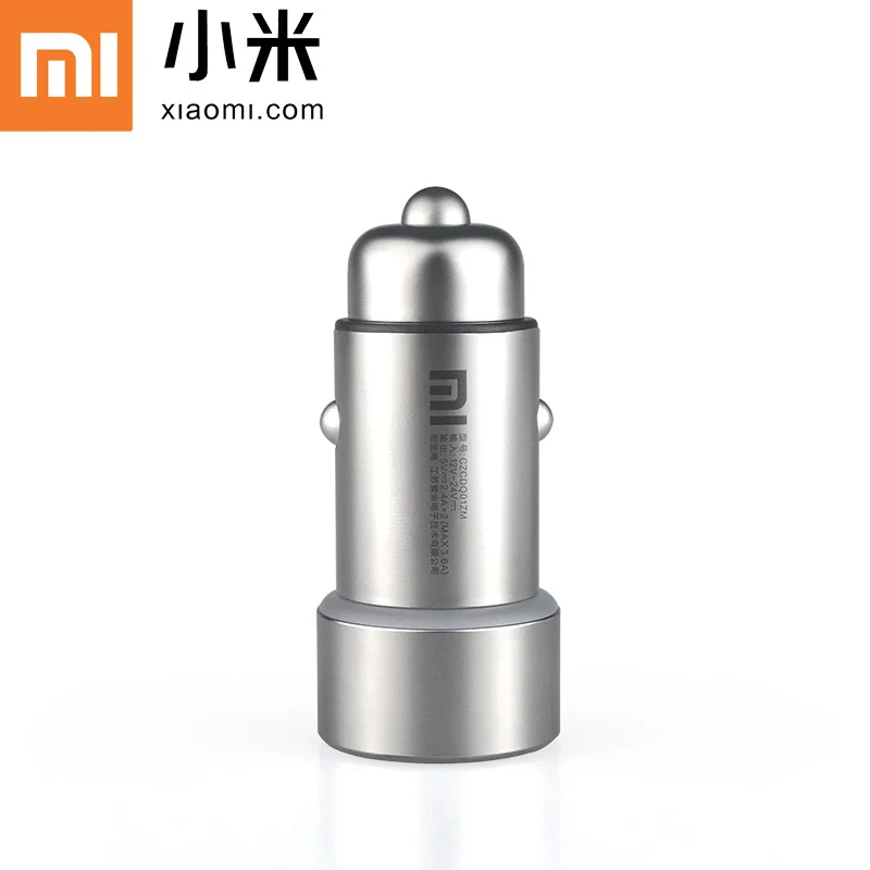 

Original Xiaomi Mi Car Charger CZCDQ01ZM Dual USB 5V/3.6A Quick Charge Metal Apply to Android IOS System Mobile Phones Tablet