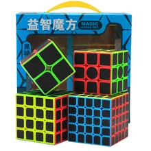 Z cube Комплект 2x2/oneplus 3/OnePlus x 3 4x4 5x5 Скорость cube В набор входят 4 составляющих элемента шт./кор. Stickerless с углеродным волокном наклейки волшебный куб пазл игрушки игра подарочная коробка