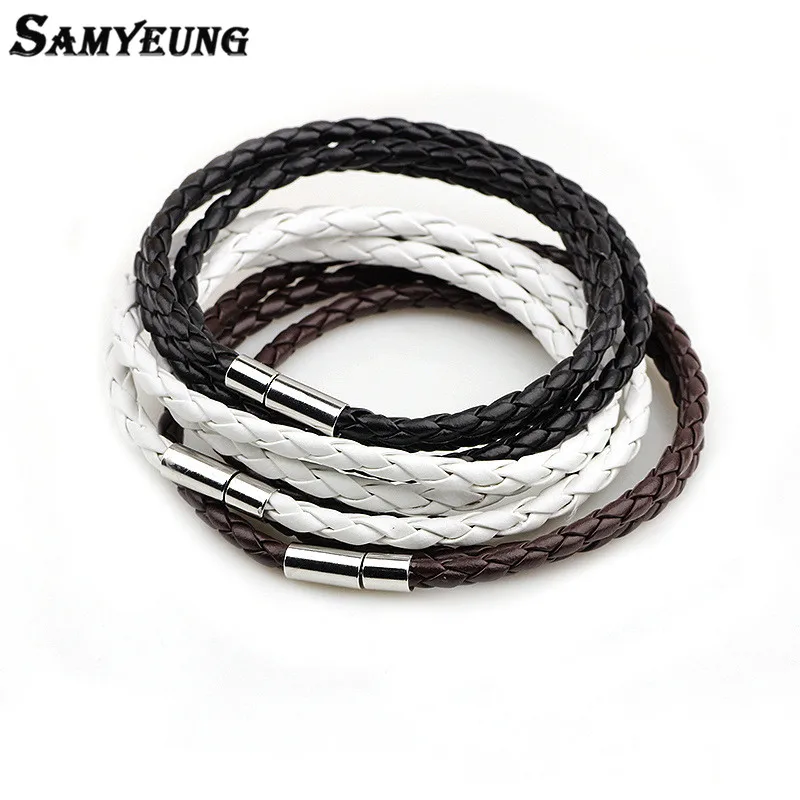 Wholesale Leather Mens Bracelets Women Jewelry Armband Long Bracelet Female Braslet Pulseira Masculina Accessoreis Gift