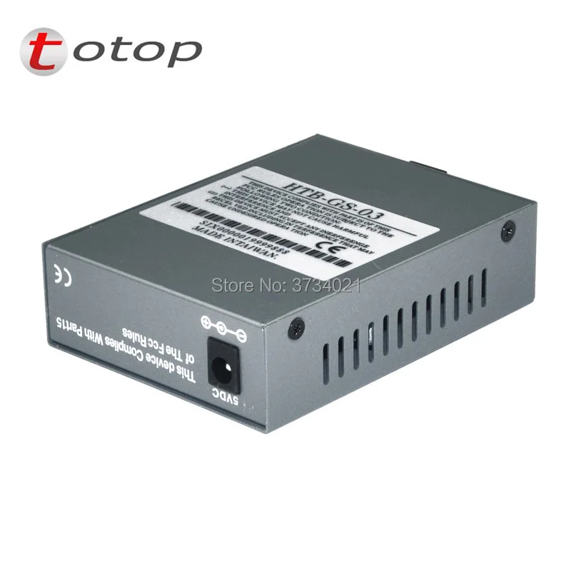 1 пара HTB-GS-03 A/B Gigabit Волоконно-оптических медиа-Converter одиночный режим dual Fiber SC порт 20 км внешний питания