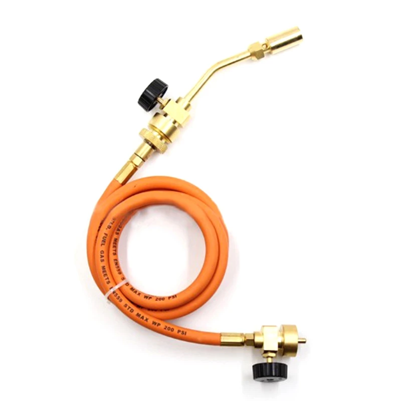 

TOP 1600°C Mapp Gas Self Ignition Plumbing Turbo Torch+1.5M Hose Solder Propane Welding