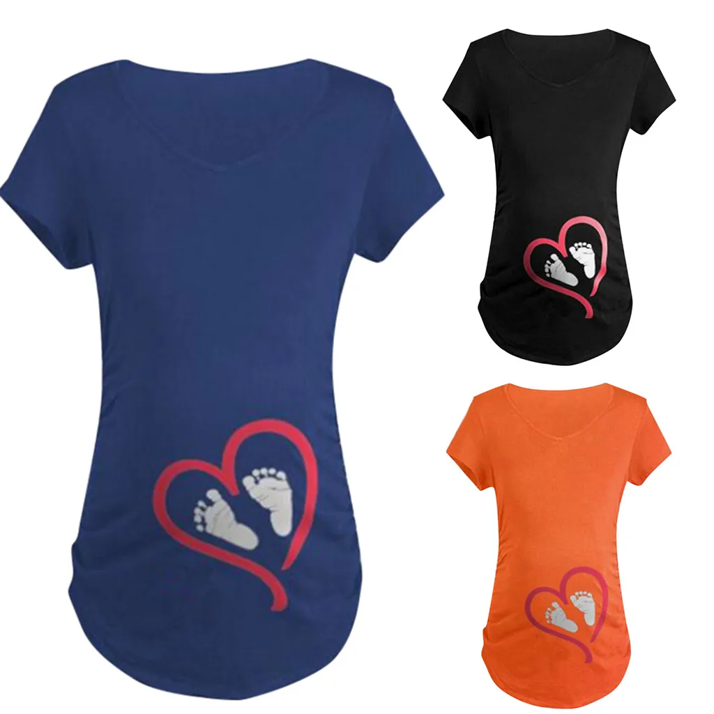 Одежда для беременных; летняя футболка с коротким рукавом; блузка; забавная Женская Футболка для беременных; топы; Футболка для беременных женщин
