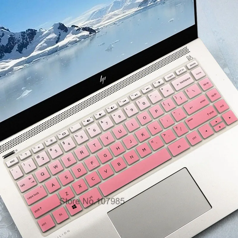 Для hp Pavilion x360 14-ba078TX 14-ba063tx ba064tx Новинка года 14 дюймов сенсорный экран ноутбук клавиатура силиконовая клавиатура протектор кожного покрова - Цвет: Gradualpink