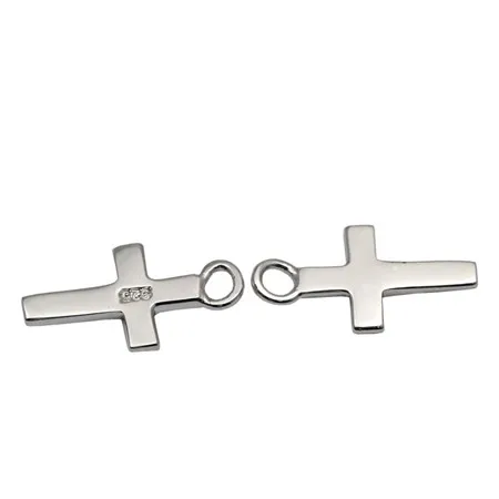 Beadsnice чистого серебра 925 крест талисманы стерлингового серебра Шарм Элегантный для diy ювелирных изделий ID28441